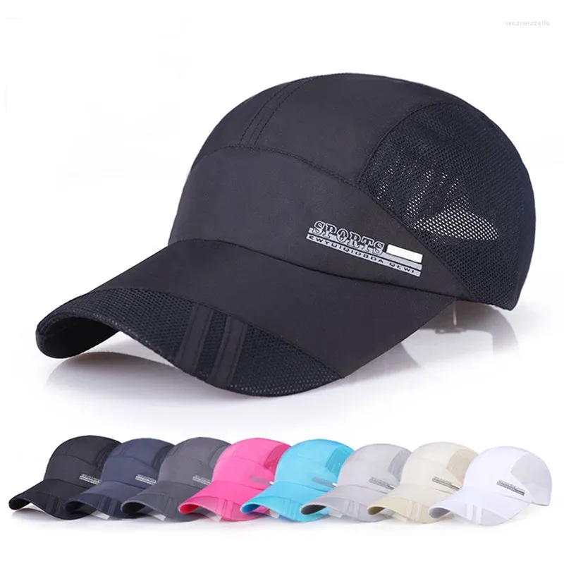 Boll Caps Men's Fashion Baseball Cap Justerbar utomhussport som kör snapback Bone SOMER SUN HAT BEACHABLE THIN MESH Snabbtorkning