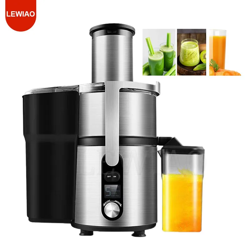 Máquina de suco de suco fresco de aço inoxidável de aço inoxidável elétrico fácil de limpar e anti-fruta vegetal vegetal espremedor