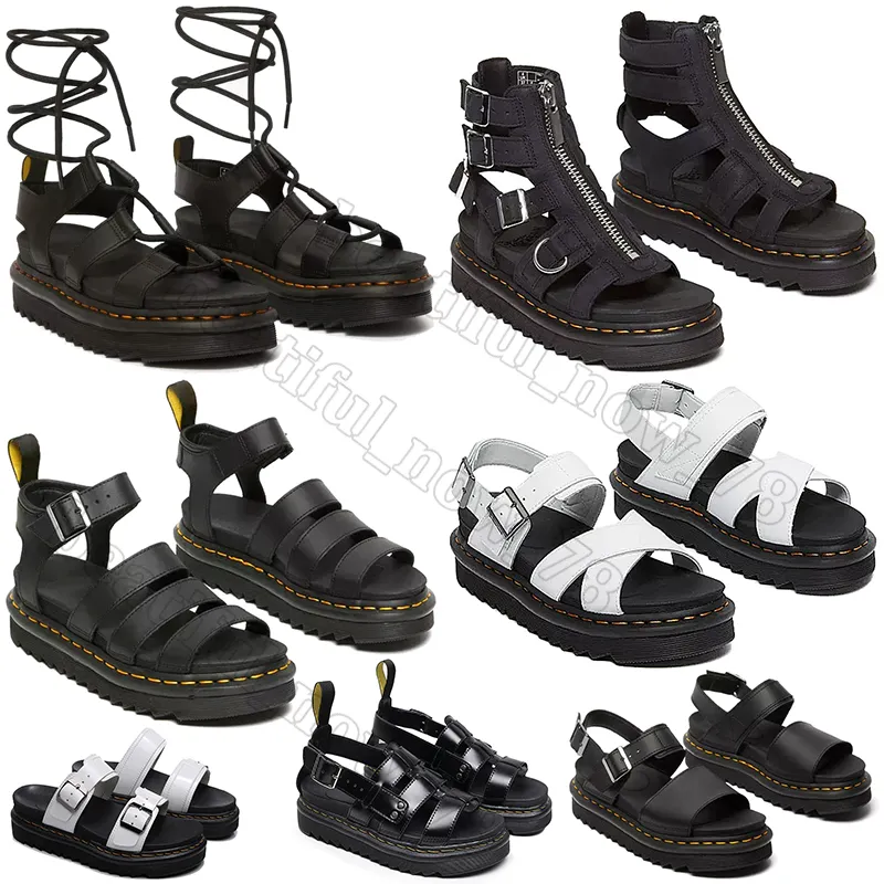 2024 designer platform sandals for women men gladiator sandal triple black white patent leather slides strap buckle zip slide mens womens sliders outdoor shoes