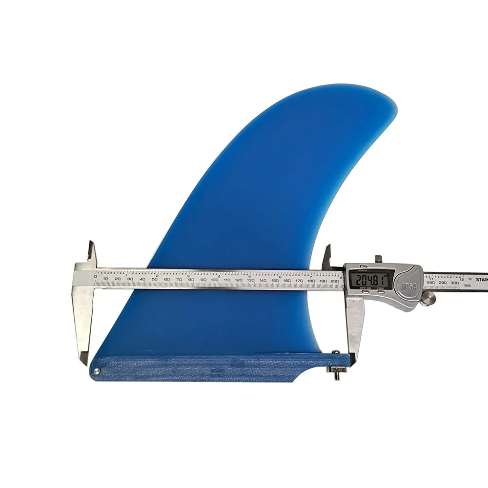 Dーfin 10inch Fiberglass Longboard Surf Fin 9.5/10 Inch Blue/Red Single Fin For
