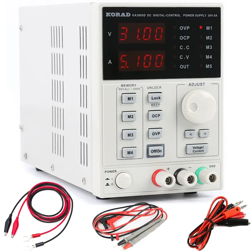 Korad KA3005D Justerbar digital programmerbar laboratorium DC Strömförsörjning 30V 5A Multimeter Sond för laboratorieforskning