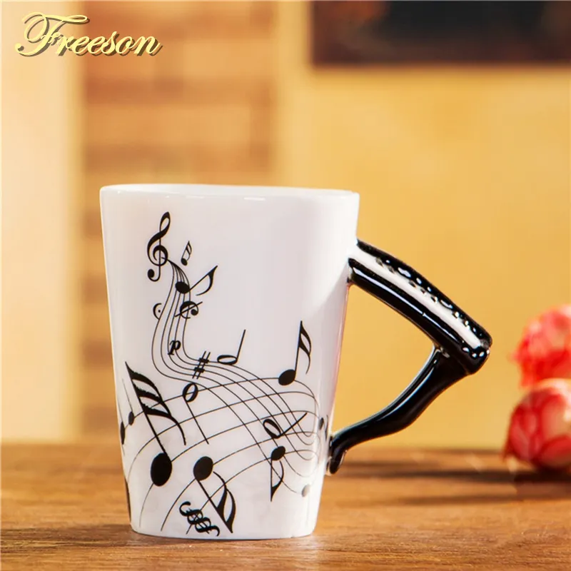 240/400 ml spersonalizowany porcelanowy kubek porcelanowy Muzyka kawa Ceramiczna herbata kawiarnia kawiarnia kubek kubek twórczy kubek herbaty dekoracja kubka