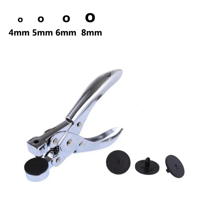 Punch 4,5,6,8mm Circle Hole Puncher HandHeld Plier Round Hole Punch for Plastic Bag Polybag Opp PE Bag Thin Cloth Punching Machine