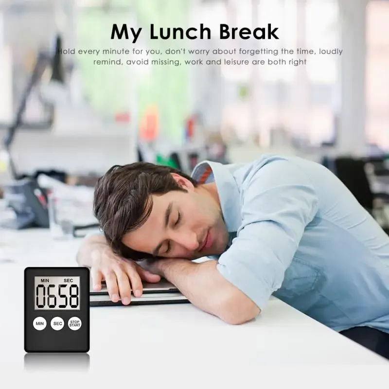 Elektronisch LCD Digitaal scherm Magneet Keukentimer Kookt Countdown Clock Alarm Sleep Stopwatch Clocks Kitchen Gadget