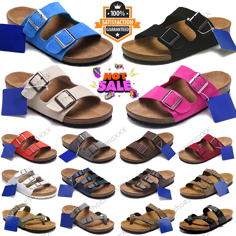 Gratis frakt Birkinstocks Boston CLOGS Slippers Designer Sandaler CLOG Arizona Slides Män Kvinnor Flip Flops Buckle Stock Sliders Pur Cowhide Outdoor Shoe Birkin T1