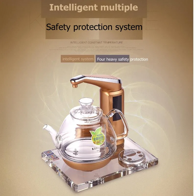 KAMJOVE-Thick Glass Electric Kettle, Health Intelligence, Colorful Crystal Glass, Electric Tea Stove
