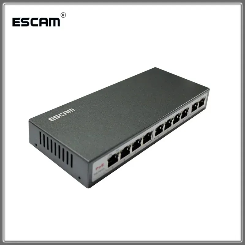 Interrupteur POE à 10 ports pour alimenter les caméras IP PoE et AP sans fil dans le système CCTV avec adaptateur d'alimentation NVR POE