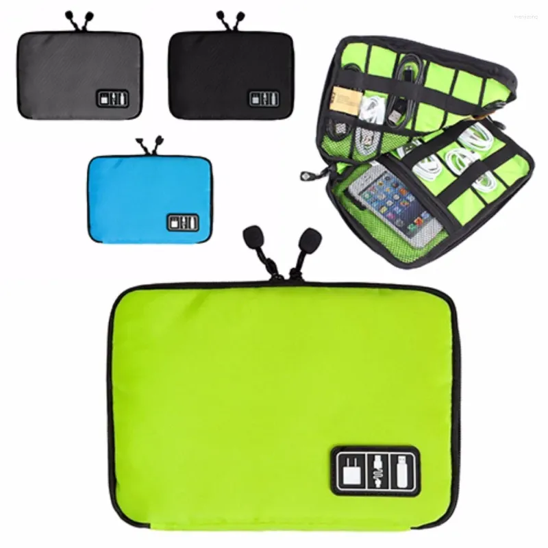 Opbergtassen 1 st Portable Organizer Bag Case Digitale USB -kabel Aarphone Travel Inzet 4 Kleur 2024