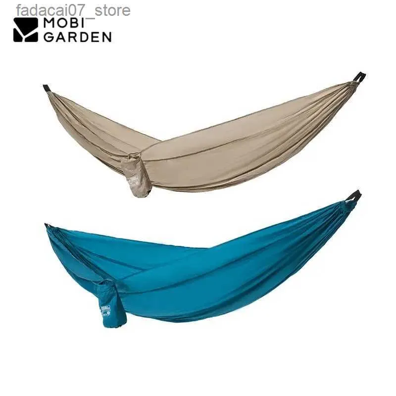 Hängematte Mobi Garden Camping Hängematte Picknick 1-2 Person 570g Ultra Light Casual Swing 70D Nylon Tränenresistent Swing Wanderweg