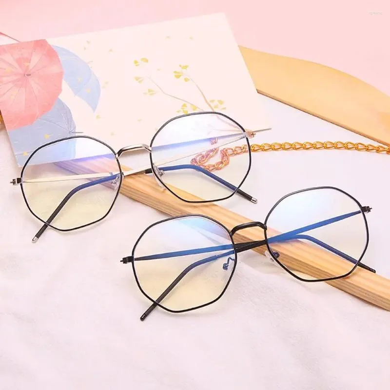 Sunglasses Elastic Glasses Legs Hexagon Women Men Anti Blue Light Computer Korean Style Eye Protection