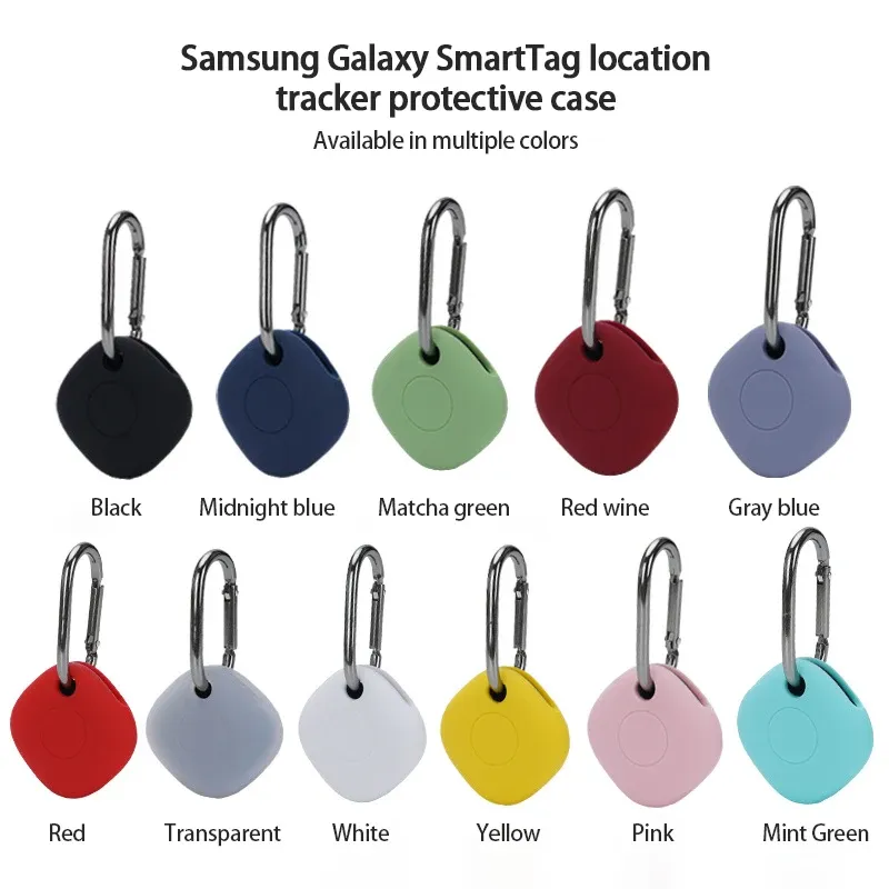 Para Samsung Galaxy SmartTag Silicone Sleeve para Samsung Locator Rastreador Anti-Perdido Device Keychain Sleeve Protetive