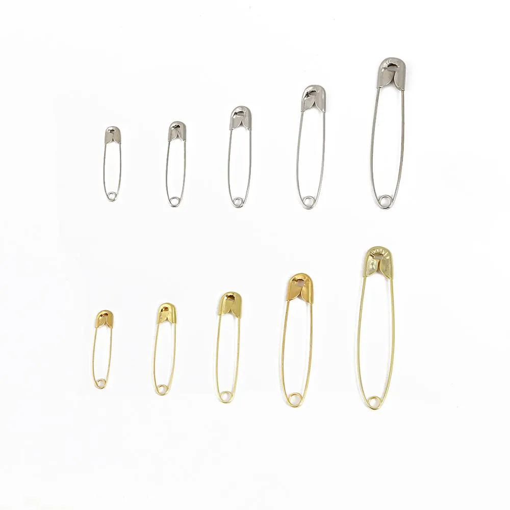 50pcs/lot Safety Pins diy Sewing Toolsアクセサリーメタル針大型安全ピンスモールブローチアパレルアクセサリー