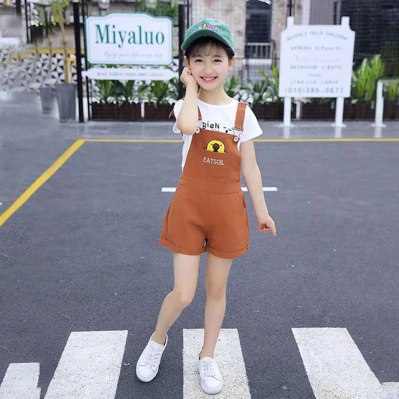 2023 Summer Children Clothes Set New brodery Jeans Denim Shorts Kids Kid Sautpuit pour Girl School 5 6 7 8 10 11 12 ans