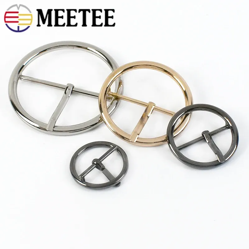 4pcs Meetee 20-70 мм Круглый металлическая пряжка с пряжкой регулировка пряжки