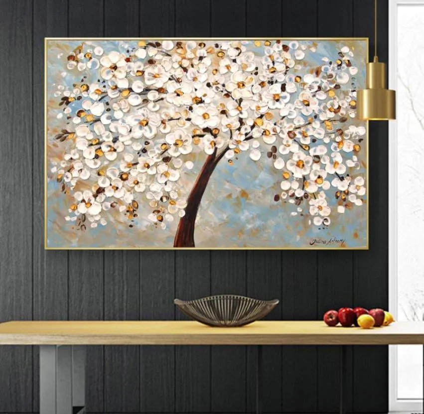 Rich Tree Flower Leaf Posters Canvas Painting Landscape Modern Home Decor Prints Wall Art Pictures For Living Room1563350