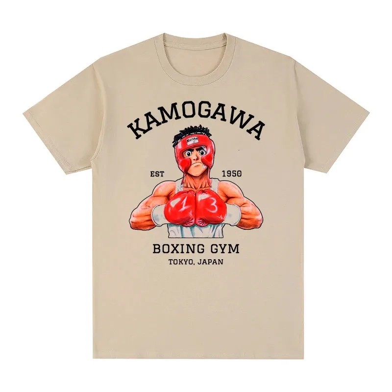 kbg hajime no ippoヴィンテージTシャツコットンメンTシャツTシャツレディーストップ240410