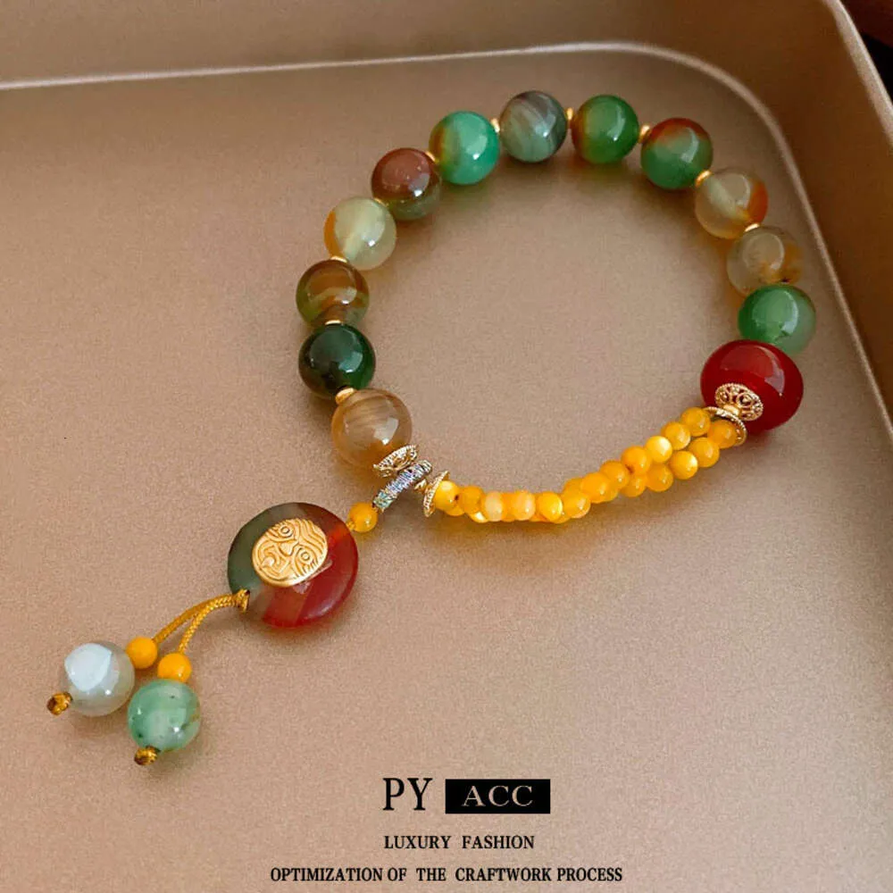 Nouveau bracelet d'agate rond