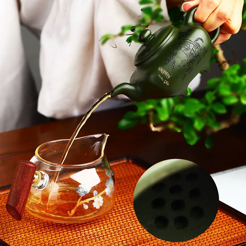 260 ml yixing de minério cru de argila verde zisha tuapot handmade house house kung fu teaset beauty panel tea teason drinkwarware presente personalizado