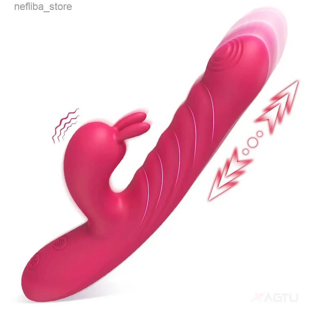 Autres éléments de beauté de la santé Vibratrice de poussée de lapin pour les femmes stimulatrice clitoris telesic masseur vaginal femelle vibratrice adulte jouets adultes L410