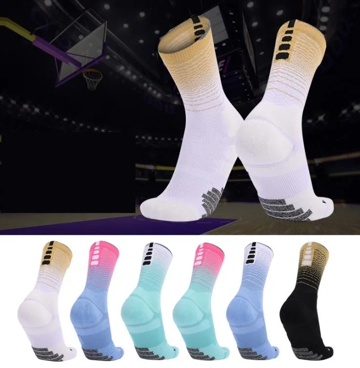 New elite socks men basketball socks for man professional towel bottom breathable mid tube fashion training running football sport8525129