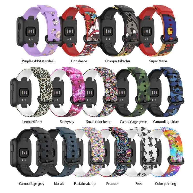 Für Xiaomi Mi Watch Lite Watch Armband Printed Gurt Watermark Muster Handgelenk Band Smartwatch Wearable Accessoires