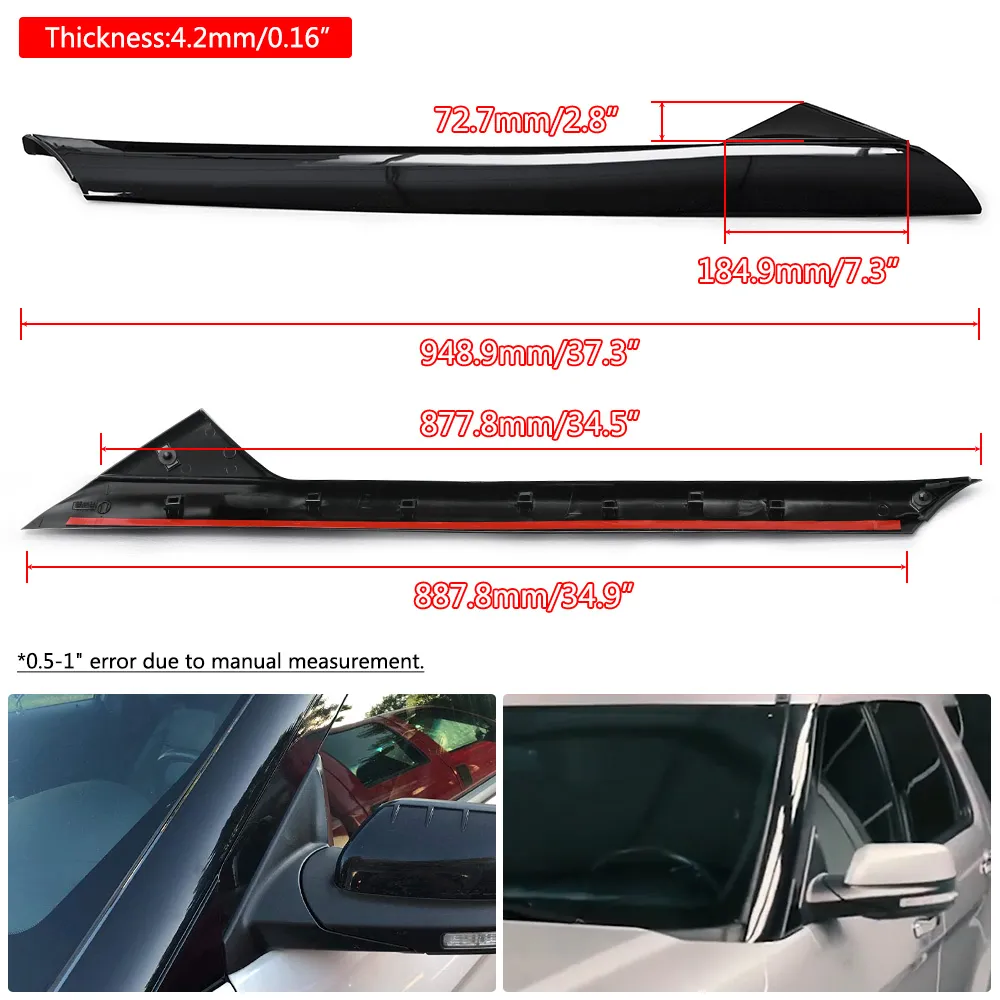 For Ford Explorer 2011-2019 Windshield Outer Trim Pillar