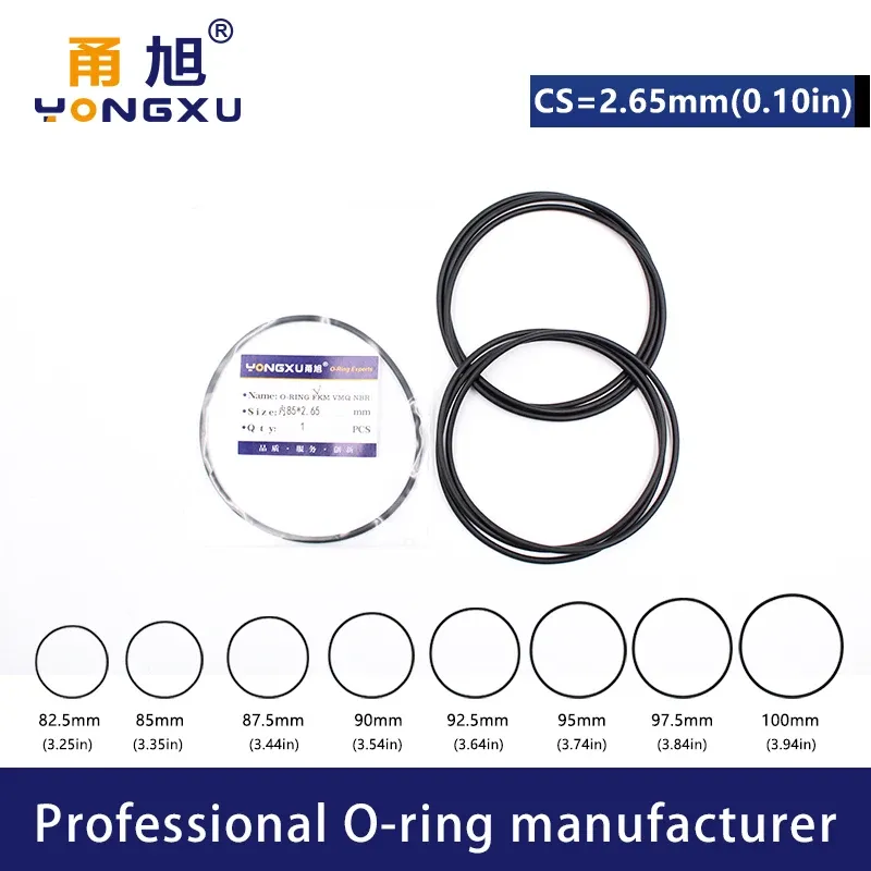 Fluorine rubberen ring FKM OR -afdichting CS2.65mm ID82.5/85/87.5/90/92.5/95/97.5/100*2,65 mmm Ring Pakking Oilring Afdichtingsring wasmachine