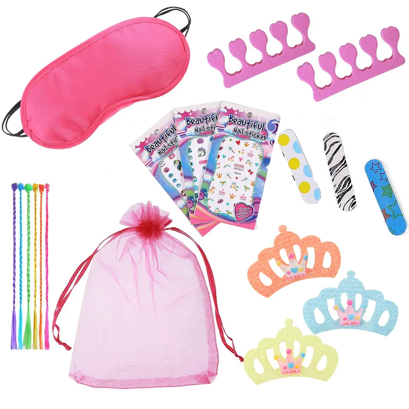 Spa Party Favors Birthday Party Supplies Girl Crown Capelli Fringe Fringe Regali di Natale Regali Ospite Regali da damigella d'onore