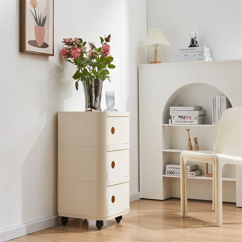 Rustic Retro Bedside Table Multi layer Wood Storage Cabinet Medieval Nightstand Locker for Bedroom Living Room