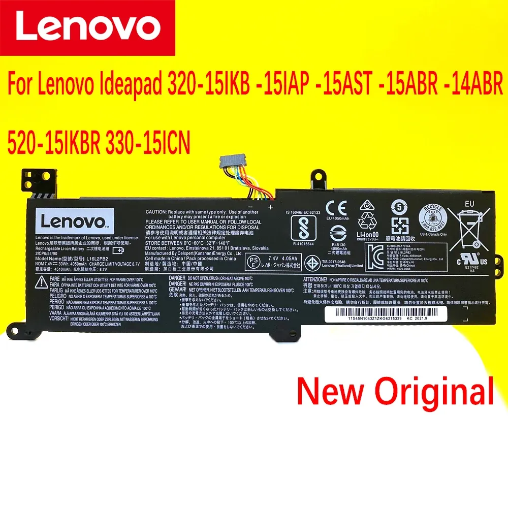 بطاريات بطارية الكمبيوتر المحمول الأصلي الجديد لـ Lenovo 32015ABR/15ISK 32015IKBR 32017IKB XIAOXIN 500015 IDEAPAD S145 L16S2PB1 L16S2PB2