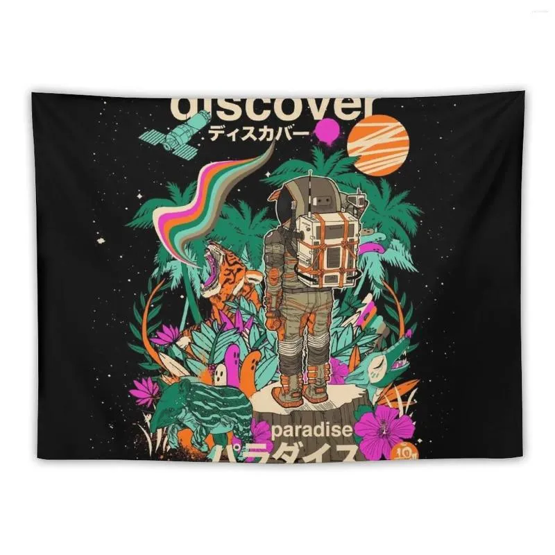 Tapisserier Upptäck Paradise Tapestry Decor Home Wall Art Room Decorations Eesthetics