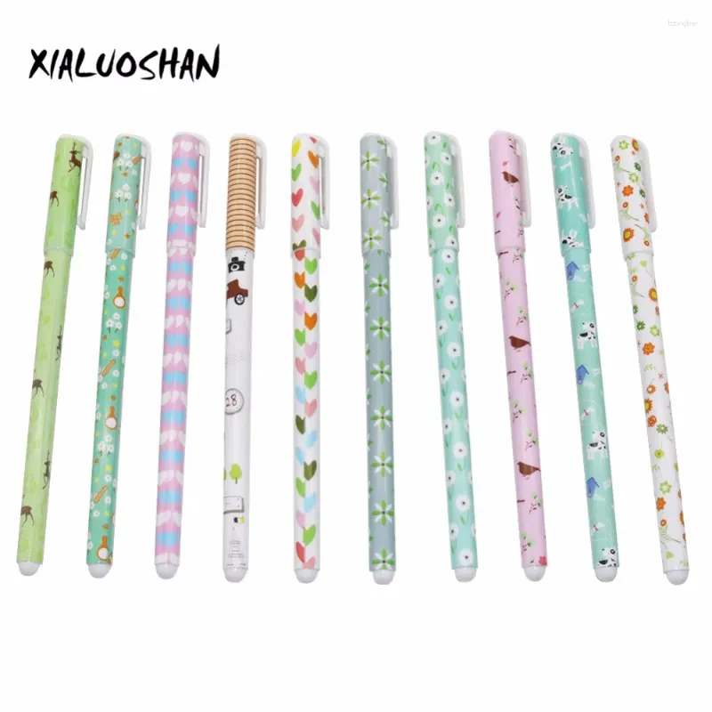 PCS/LOT Söt djurstjärna Gel Pen Kawaii Stationer Korean Flower Canetas Escolar Papelaria Gift Office School Supplies