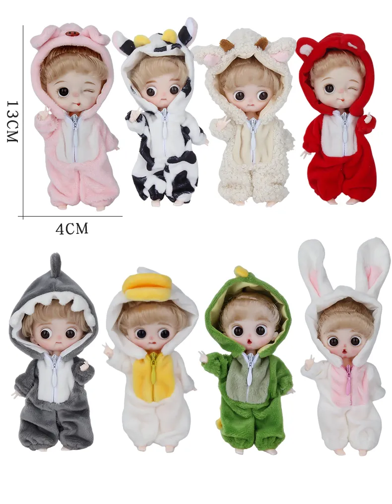 Adollya 1pieces/set ob11 10cm bjd doll pajamas baby 5 joint