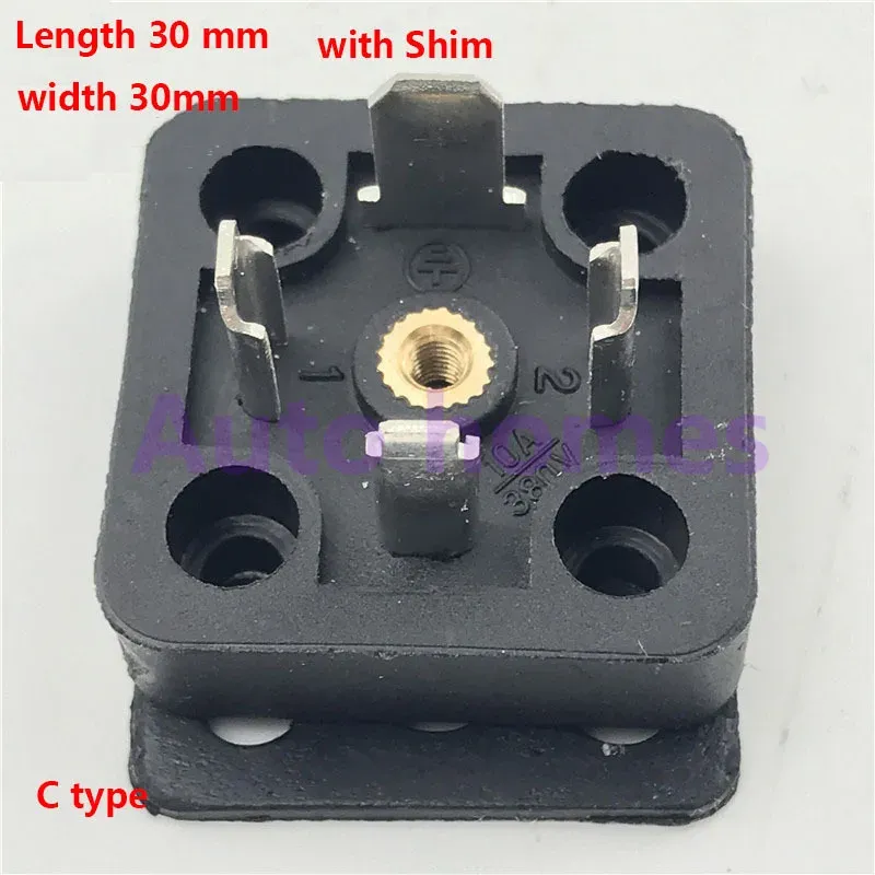 10 PCS/Lot Solenoïde klep Socket Socket Connector Box Square Base