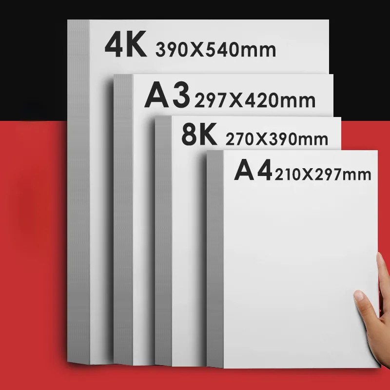 A3 A4 4K Carta ad acquerello 120G-350G Cardboard fai-da-te fatti a mano Schizzo Disking White Artist Disking Drawing Paper Cardboards