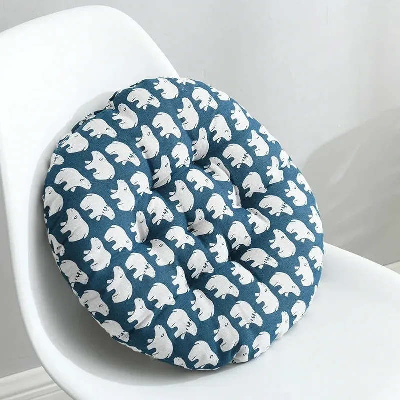 Épaississez le coussin de chaise ronde pour les coussins de siège à manger pour la douleur à la maison décor de la maison chaise coussin tampons de chaise avec liens sans glissement