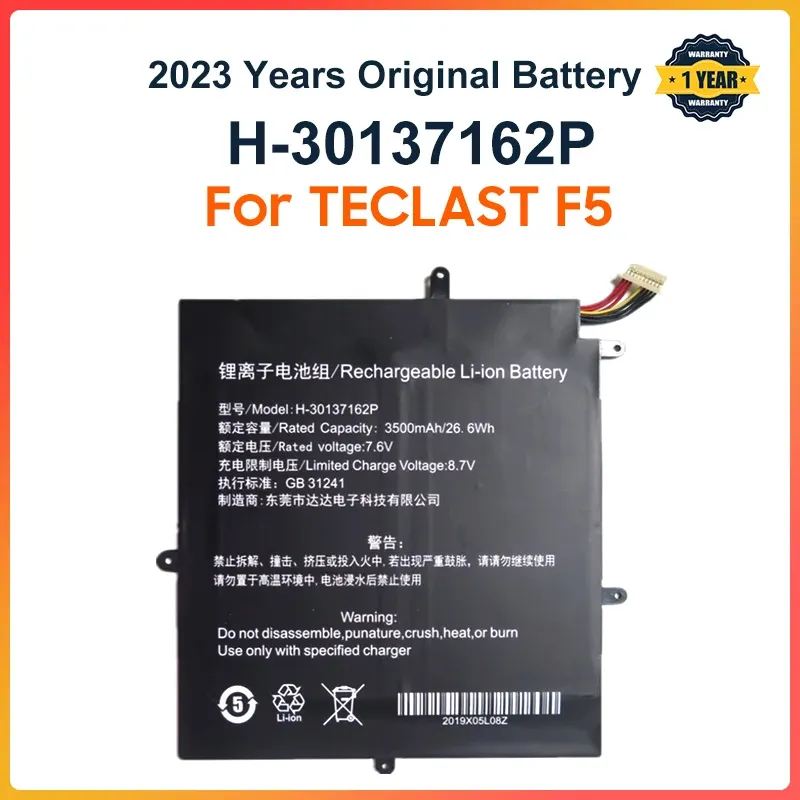 Batterien 26.6WH 3500MAH H30137162P Notebook -Laptop -Akku für Teclast F5 2666144 NV27781302S Jumper EZBook X1