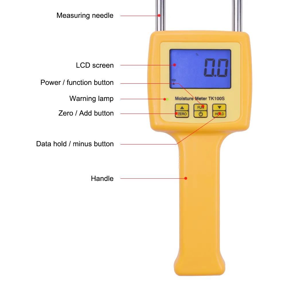 Digital Grain Moisture Meter – LCD Humidity Tester For Wheat, Corn, Paddy, Rice & Maize, Microcomputer Technology With Auto Temperature Compensation