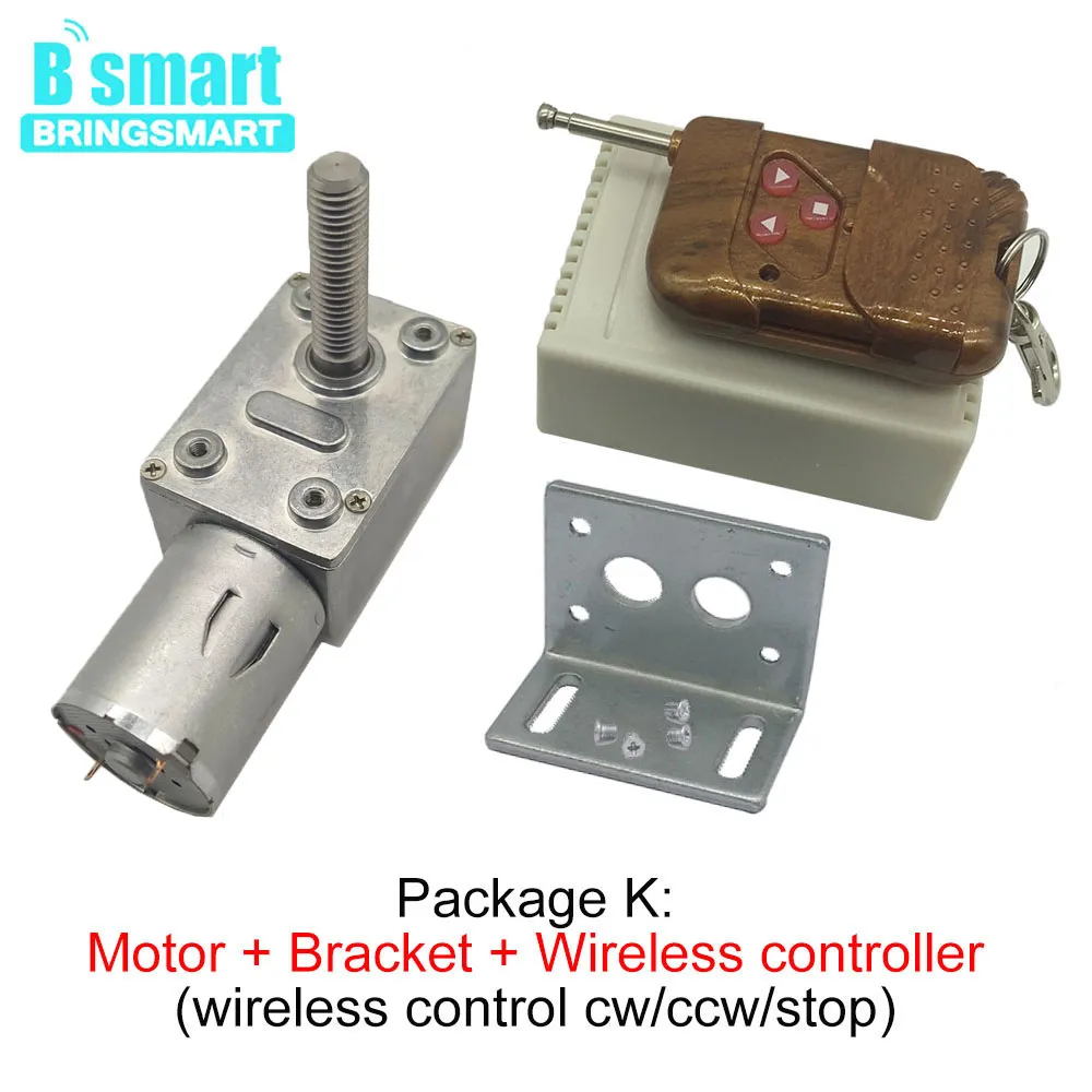 Bringsmart DC WORM MOTOR GEARTER Reduzierer JGY-370-M8 6-24V 6-150 U / min Selbstverschluss Turbine M8 33 mm Länge Schraubenwelle reversibler Motor