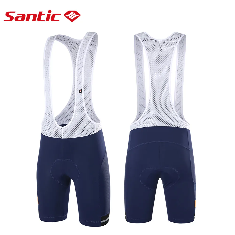 Santic Herren -Radfahren Bib Shorts Schockdes 4D gepolstert MTB Road Bike Shorts Atmungsfreie Sommer -Mountainbike -Hose Asain Größe