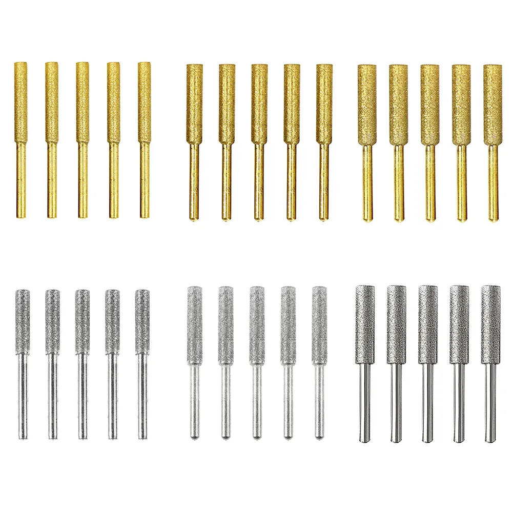 Stone Carving Bit Drill Bits For Stone: 5-Piece Diamond Cylinder Head Grinding Burr Set ...