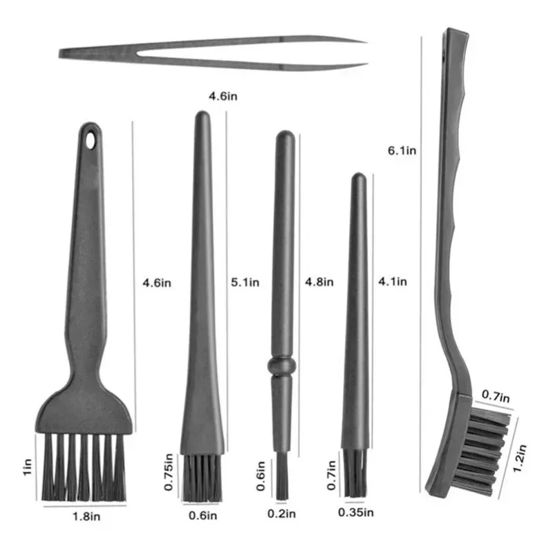 6pcs Laptop Kit de limpeza de teclado Computador Ponto de célula de celular Shaves Anti-estático Brilhos de limpeza de limpeza Brush de limpador de espaço de canto