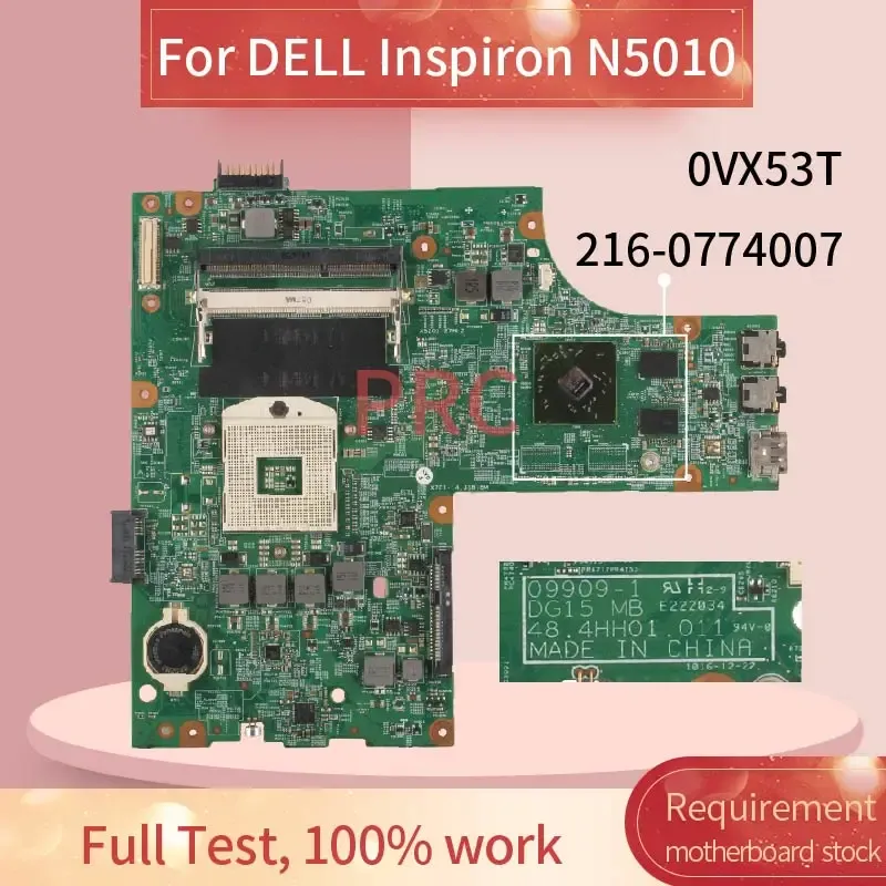 Материнская плата CN0VX53T 0VX53T для Dell Inspiron N5010 Mainboard 099091 HM57 2160774007 Материнская плата ноутбука