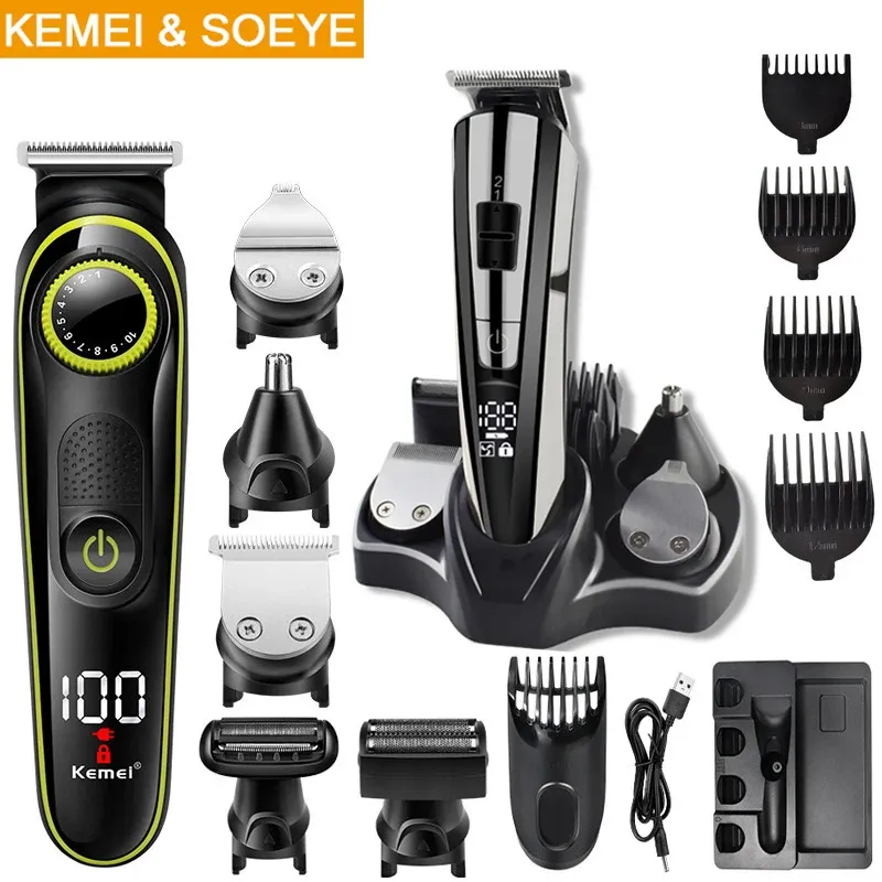 Trimmer Kemei Electric Hair Clipper Beauty Kit Professional Hair Trimmer Multifunction Beard Trimmer For Men's Electric Shaver Clipper