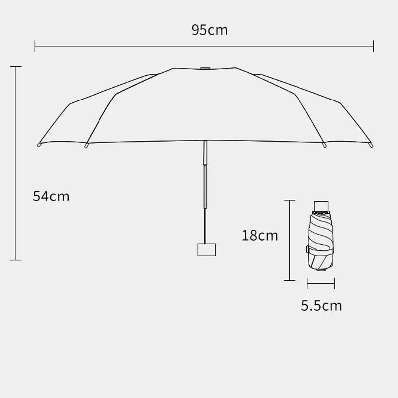 Telefonstorlek Mini Pocket Women's Paraply Man Man Ultralight Rain Sun Paraply Girls Anti UV Portable Folding Paraply Parasol