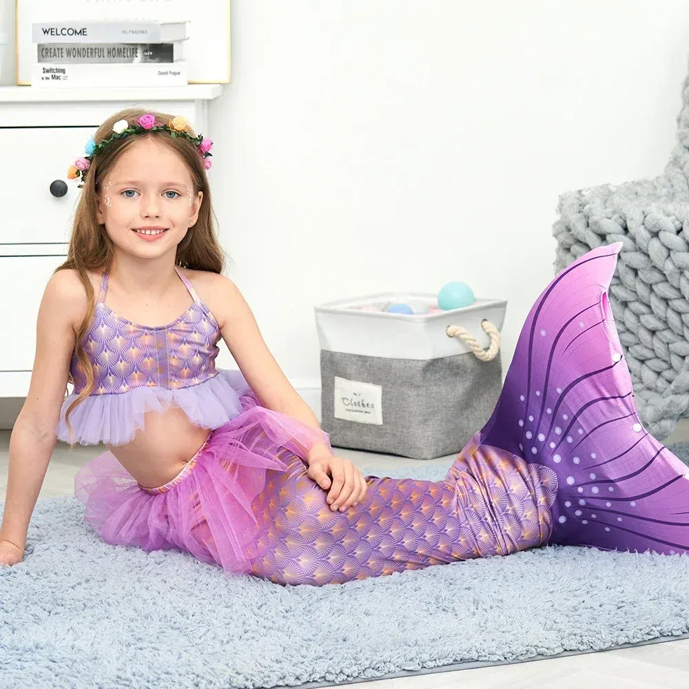 Girls Mermaid Mermaid Swim Pants 2025 News Girls Swimwear One