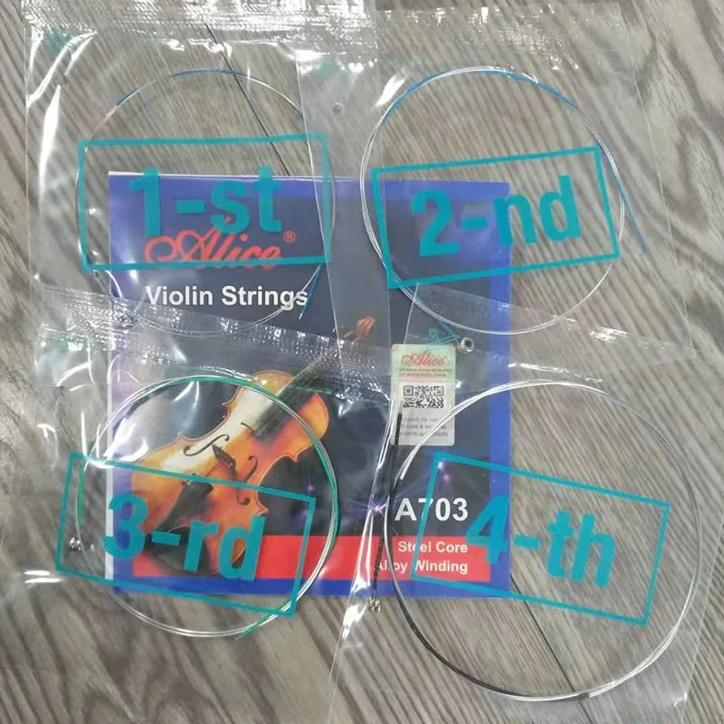A703 Alloy Steel Core Violin Strings Color for 1/8, 1/4, 1/2, 3/4 & 4/4 ...