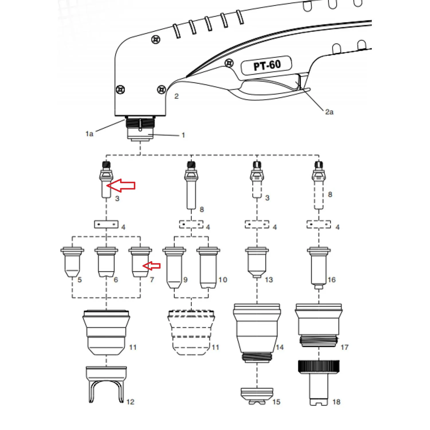 FIT Fubag P40 P60 PT60 IPT-60 PT-60 PTM-60 PT-40 IPT-40 PT40 PT 40 60 52588 Электрод наконечник плазменной плаз