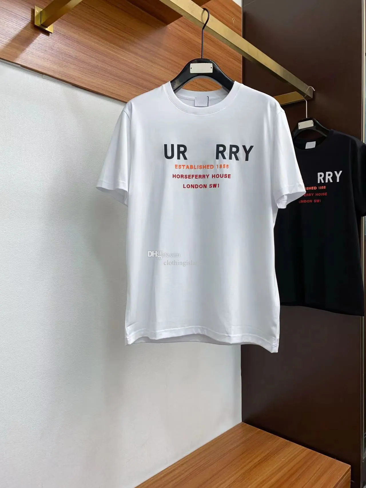 Luxury Designer Mens T Shirt With Letter Print, Slim Fit, Round Neck