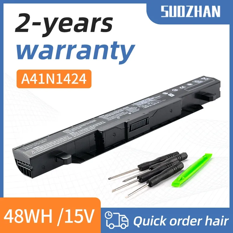 Batterie Suozhan 14.4v 48Wh A41N1424 Batteria per laptop per Asus Rog ZX50 ZX50J ZX50JX ZX50V ZX50VW GL552 GL552VW GL552J GL552JX GL552V